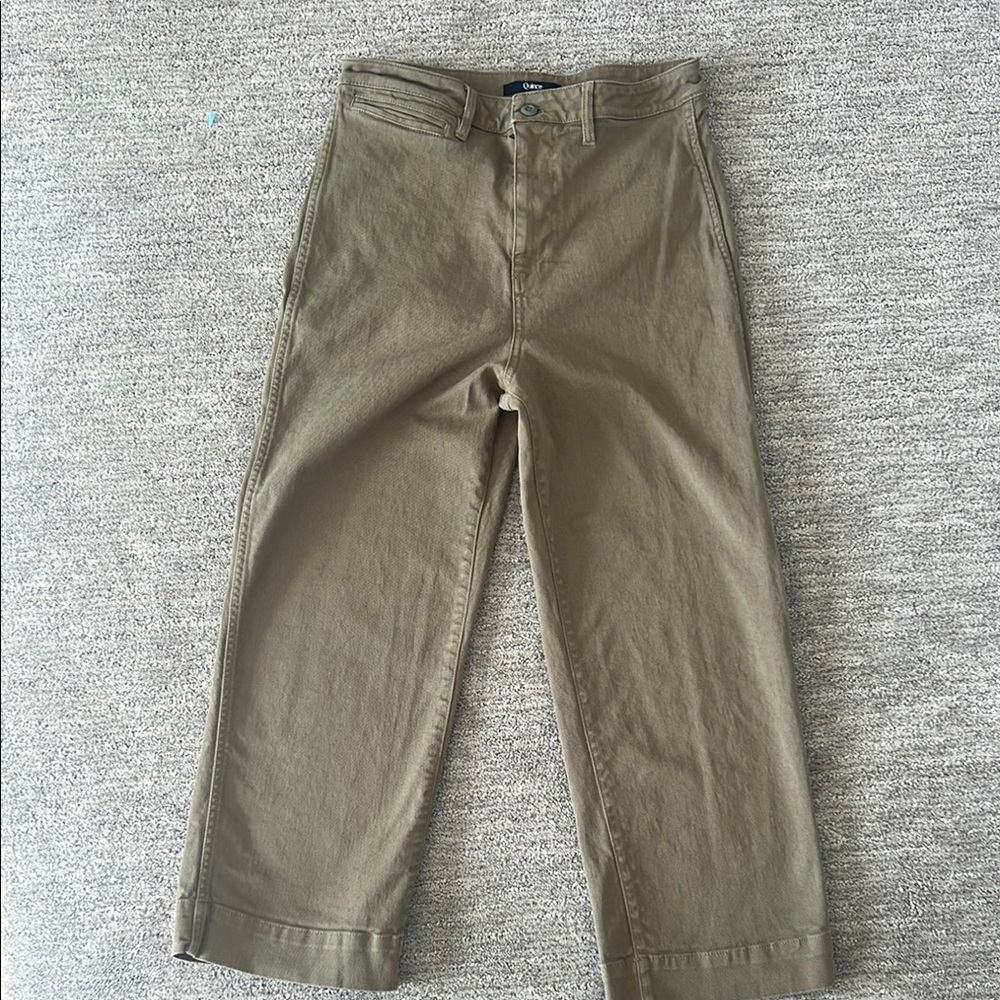 Quince Organic Stretch Cotton Twill Straight Leg Cropped Pants 30 (runs small)